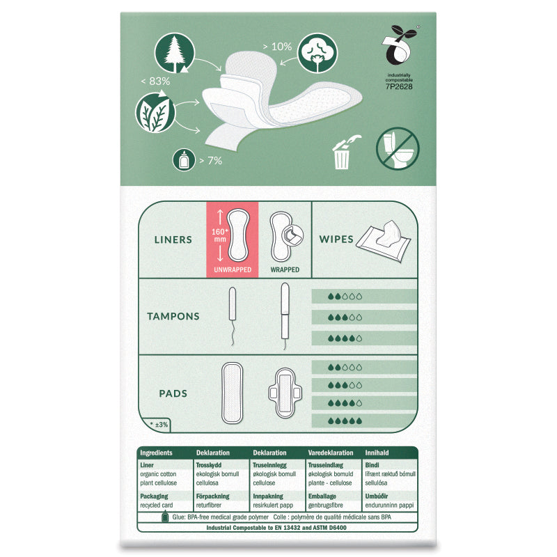 Protège-slips incurvés