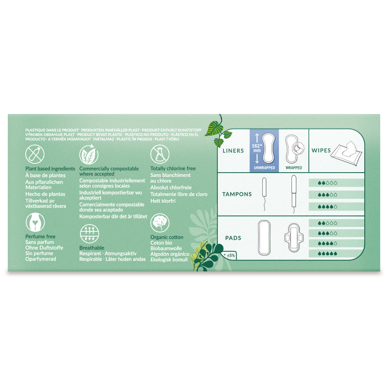 Slipeinlagen Ultradünn aus Bio-Baumwolle